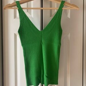 Bright green tank top, MANGO
